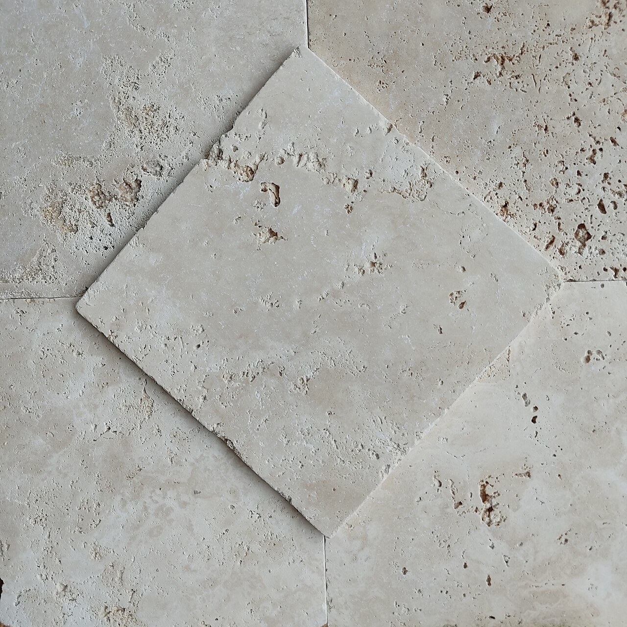 Classic Travertine pallets strapped